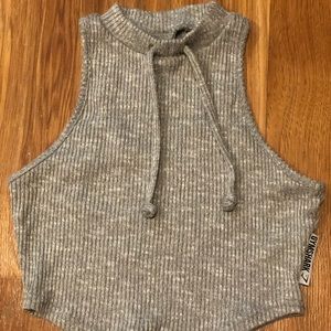 Light Grey Gymshark Slounge Crop Top